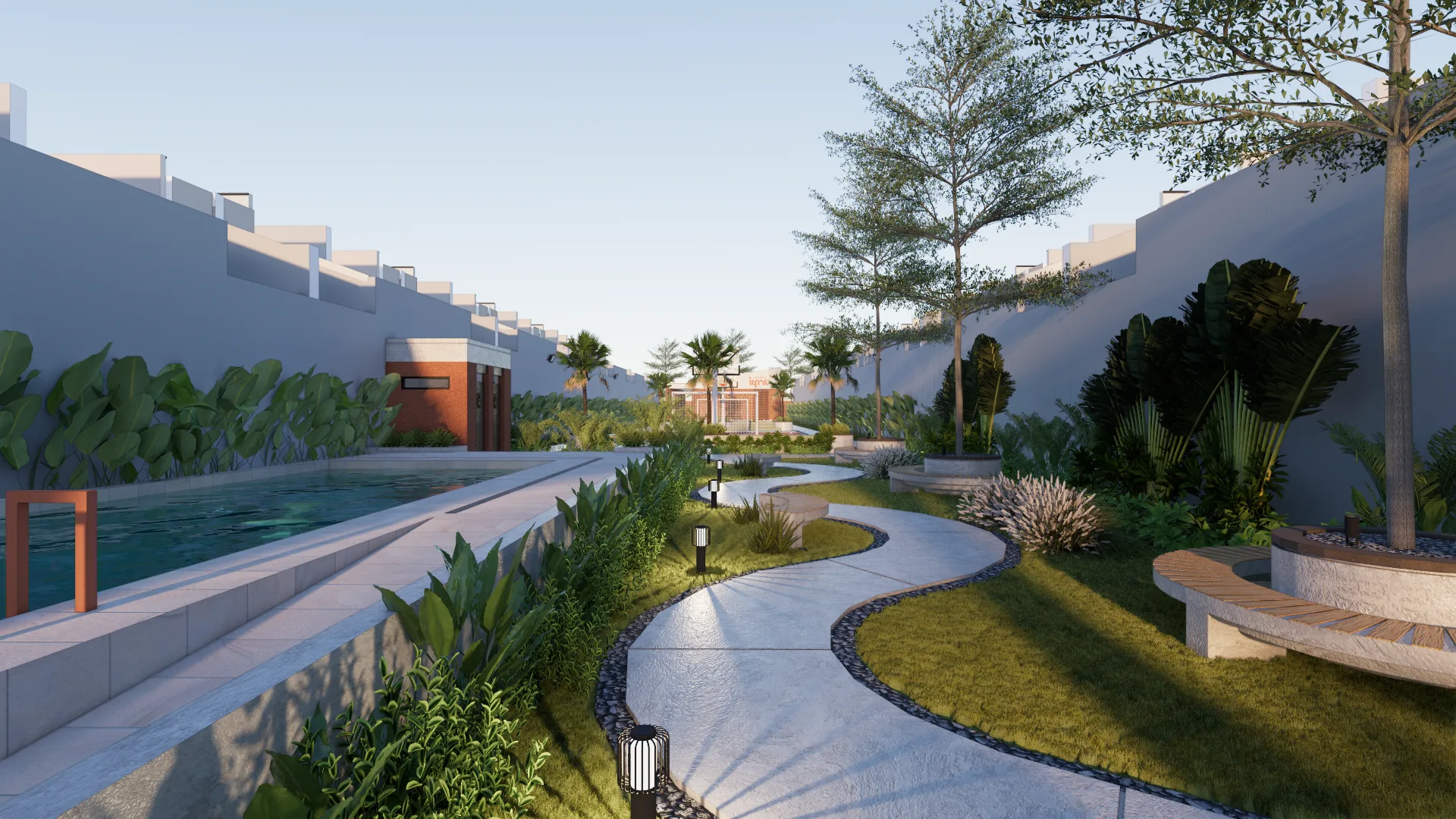 Area komunal Mula Sudimara — taman & seating bersama warga cluster